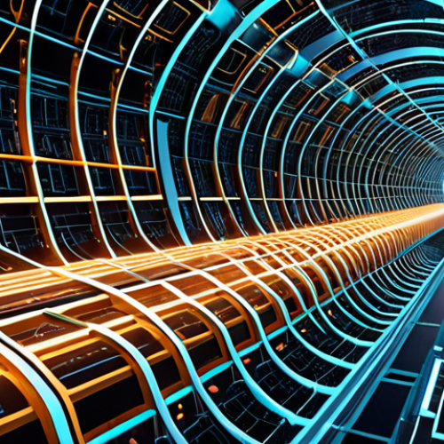 Home 14 **AI analyzing complex data:** A futuristic scene depicting artificial intelligence algorithms analyzing vast amounts of complex data, visualized as glowing networks and intricate patterns. The style should be modern and technological, emphasizing speed and accuracy.