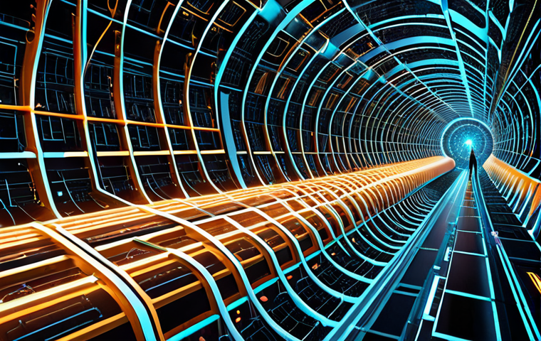 **AI analyzing complex data:** A futuristic scene depicting artificial intelligence algorithms analyzing vast amounts of complex data, visualized as glowing networks and intricate patterns. The style should be modern and technological, emphasizing speed and accuracy.