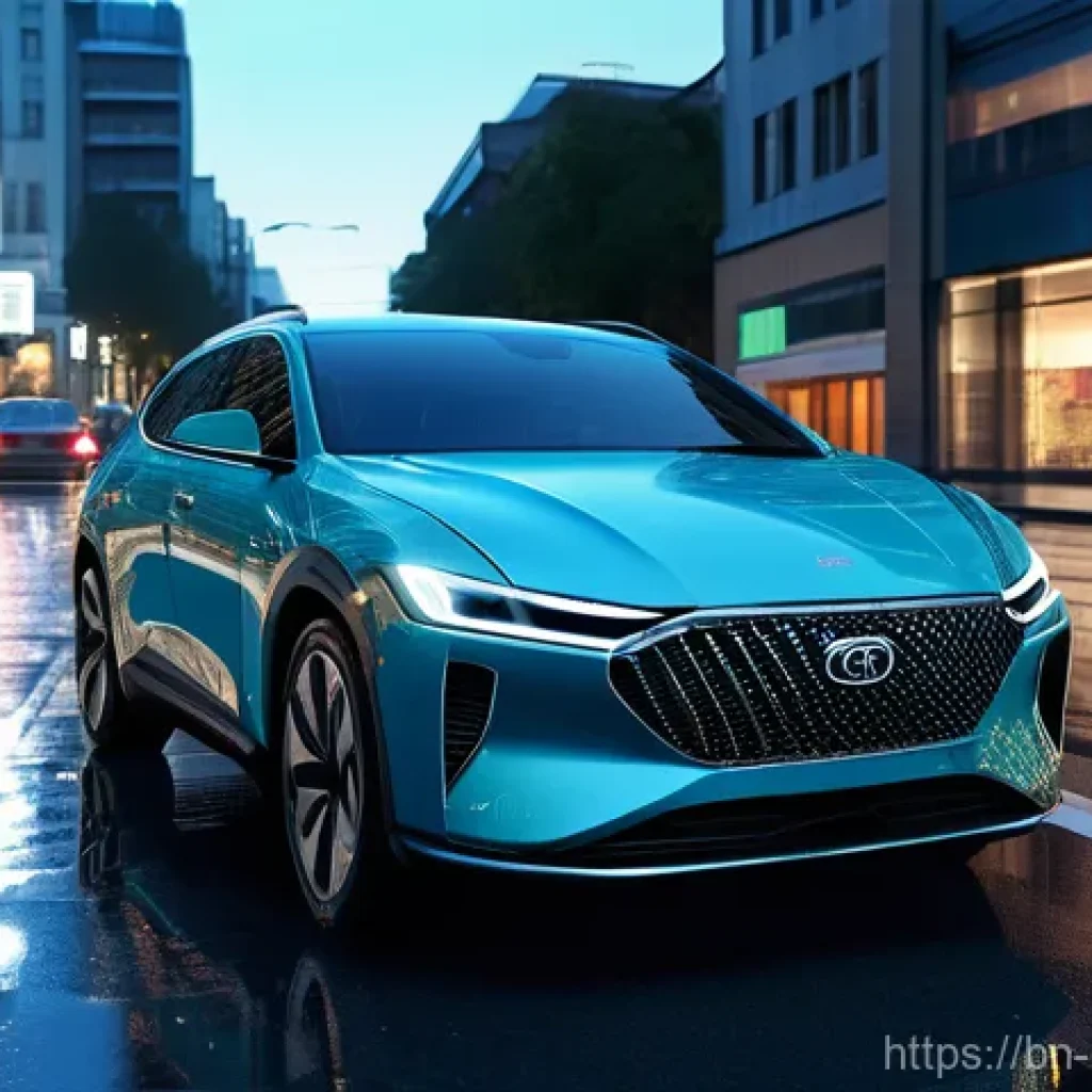 자율주행 시스템 설계 - **"Sensors, The Car's Eyes and Ears"**
    A sleek, futuristic autonomous car navigating a bustling ...