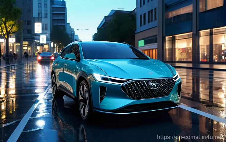 자율주행 시스템 설계 - **"Sensors, The Car's Eyes and Ears"**
A sleek, futuristic autonomous car navigating a bustling ...