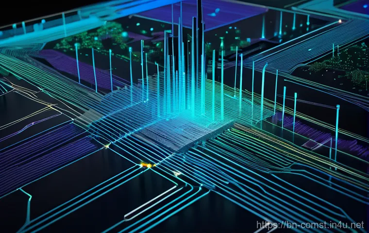 분산 데이터베이스 설계 - "A high-energy, dynamic illustration contrasting the limitations of a centralized database with the ...