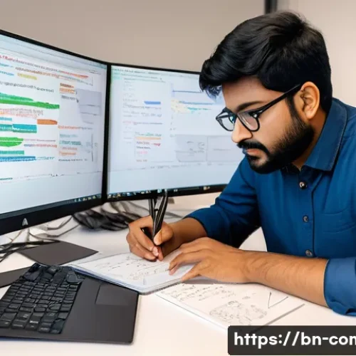 Home 33 버그 추적 및 디버깅 - A detailed professional software development workspace showing a Bengali programmer deeply analyzing...