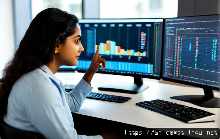 머신러닝 모델 평가 - Photorealistic data scientist at a clean modern desk comparing two machine learning model result das...